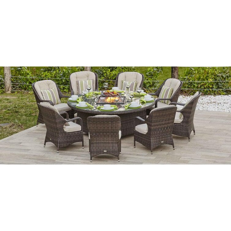 Darby Home Co Harpenden 6 Person Round Outdoor Dining Set with